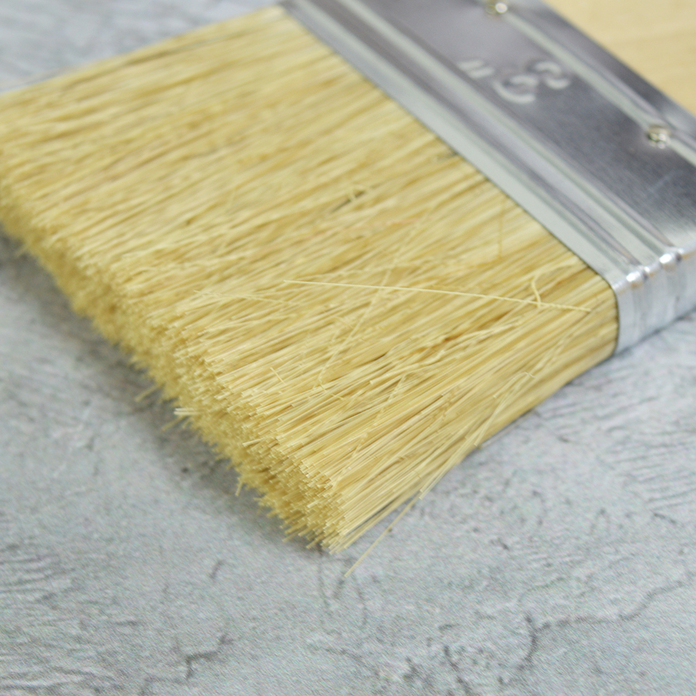 Кисть плоская 3" 75мм искусственная щетина, деревянная ручка