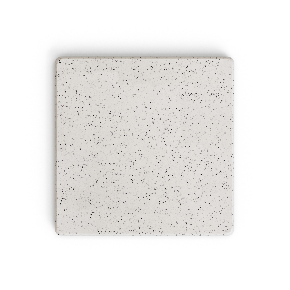 Квадратная столешница Saura Outdoor из белого терраццо, 70 x 70 см