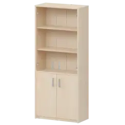 Шкаф комбинированный с прозрачным стеклом А-310/А-стл310пр Бук 770x365x2000 Арго