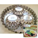 Набор форм подарочный №1 (1 для торта, 6 для тарталеток) Белая жесть 0,25 мм в пленке КНФ1п