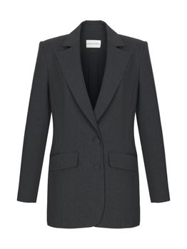 Жакет однобортный в полоску