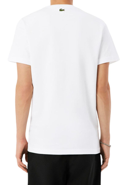 Теннисная футболка Lacoste Printed Cotton - white