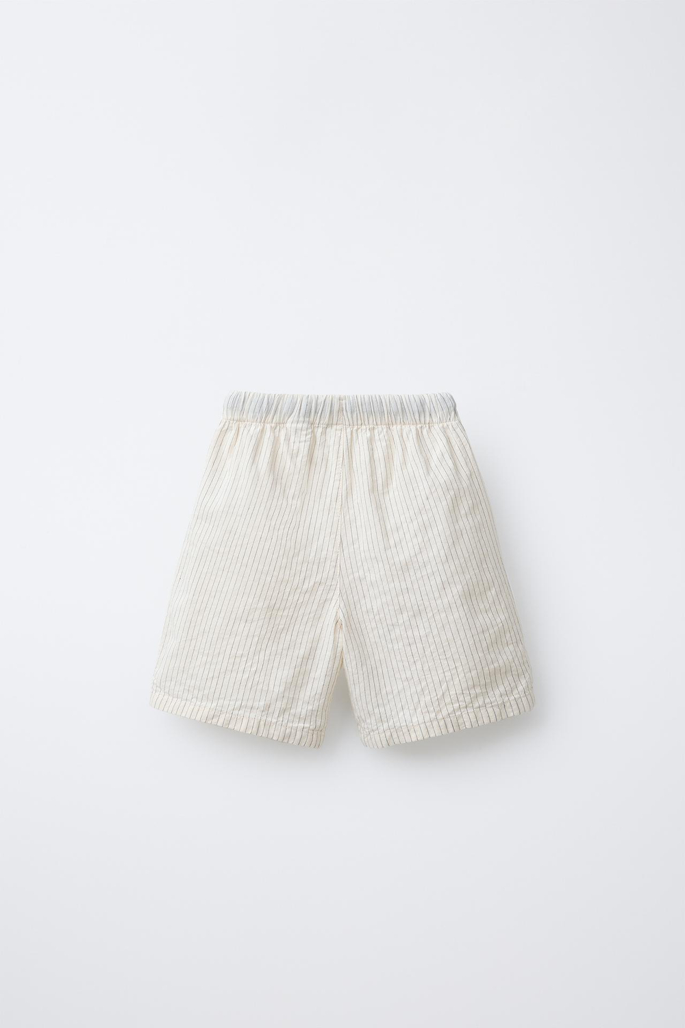 ZARA ШОРТЫ В ПОЛОСКУ, ЭКРЮ/ЧЕРНЫЙ