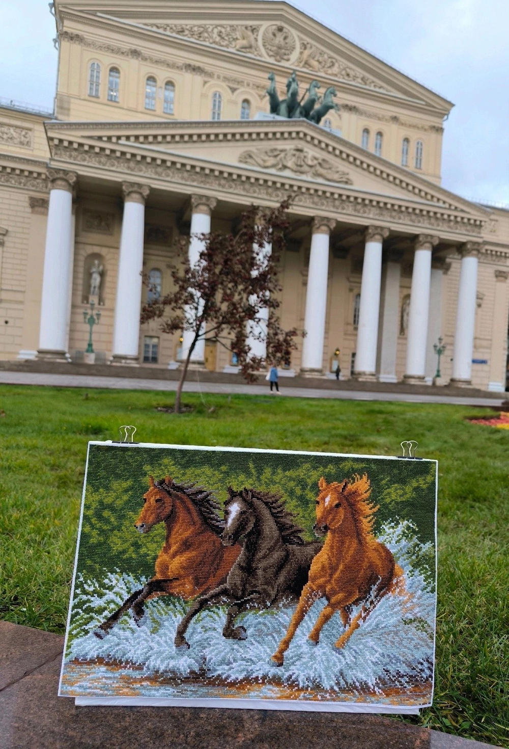 Набор для вышивания крестом Искусница "Бегущие лошади"