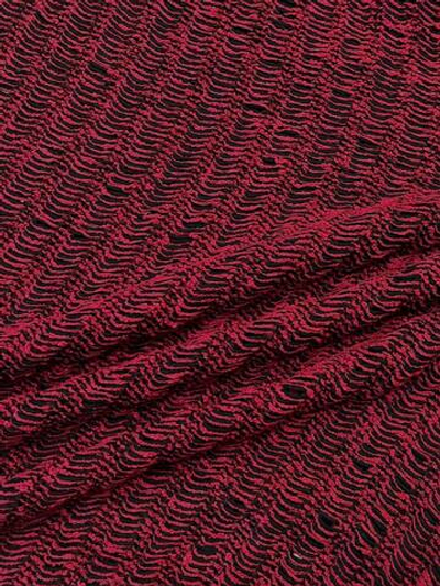 Трикотаж хлопок с вискозой DONDUP черно-вишневый фактурный
