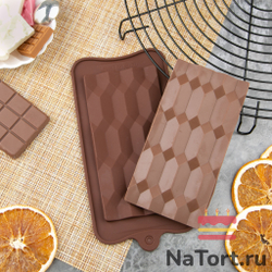 Форма силиконовая для шоколада «Плитка млечный путь»