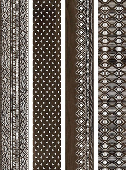 Керамогранит Про Вуд коричневый декорированный обрезной (DL550400R)