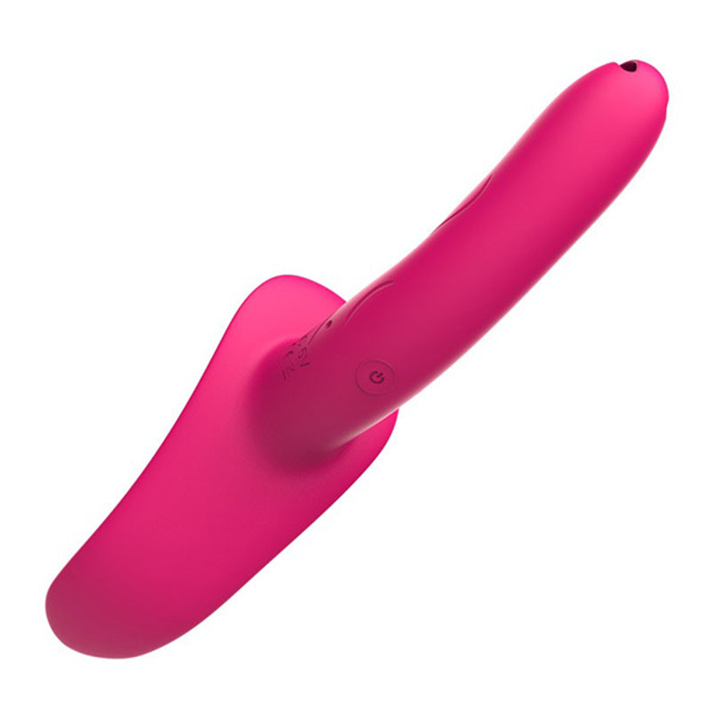 Розовый поясной вибратор 12,8см пультом ДУ I-Moon Pretty Beauty MY-1202