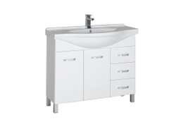 Тумба с раковиной Aquanet Глория 100 белый