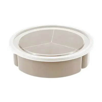 Менажница с крышкой 3 секций (3*300мл) капучино