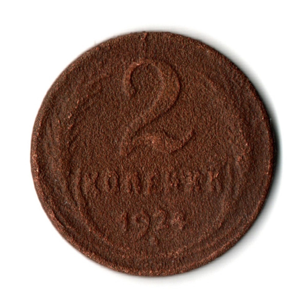 2 копейки 1924 гладкий гурт VF (9)