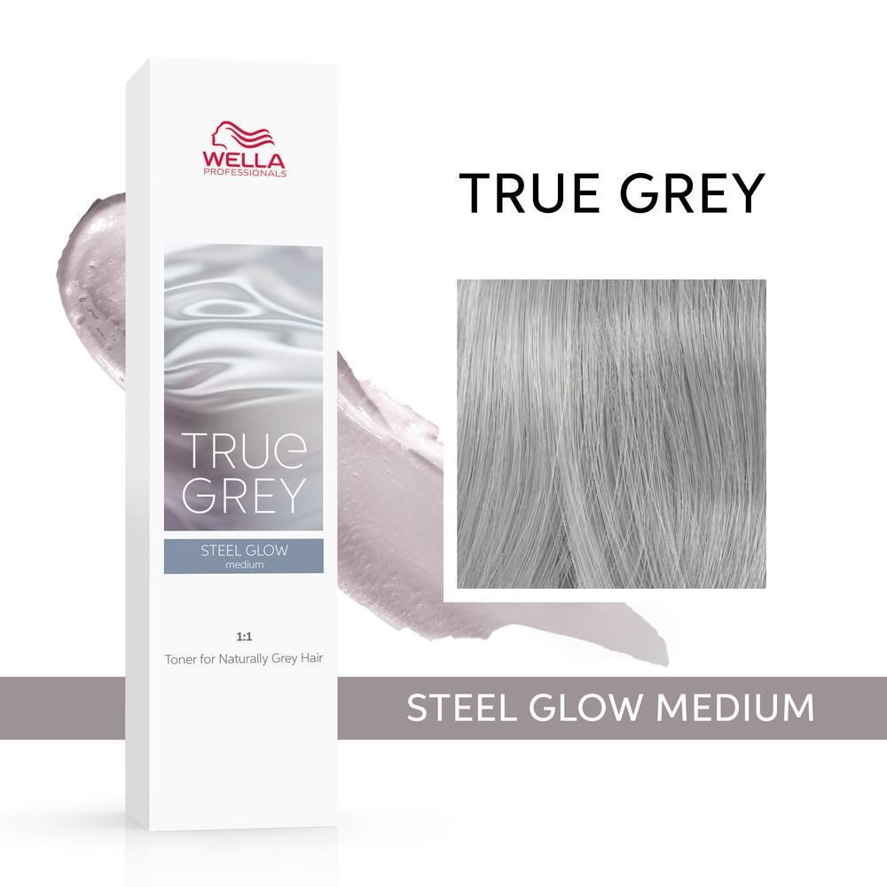 True Grey Тонер для натуральных седых волос Steel Glow Medium 60мл