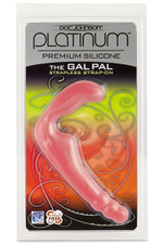 Безремневой розовый страпон из силикона THE GAL PAL