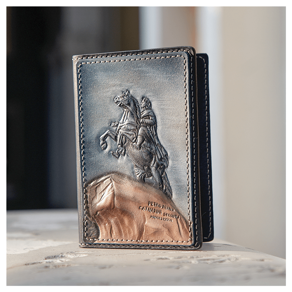 Обложка для документов «Городские мотивы» серая