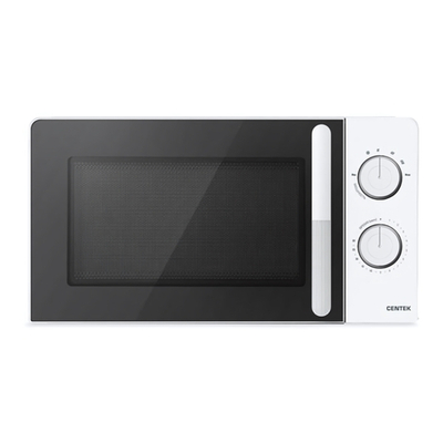 Микроволновая печь CENTEK CT-1552 WHITE V - 20 л, мех. управление, подсветка, таймер, 6 режимов приготовления мощность 700 Вт