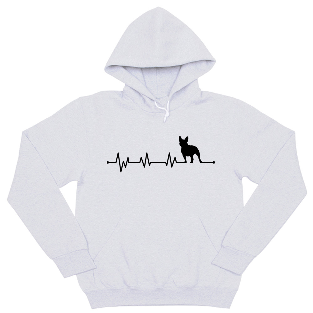 Толстовка "Французский бульдог - сердечный ритм"