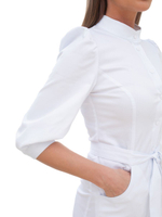 Платье медицинское Dr. Nice на пуговицах, белый, 52