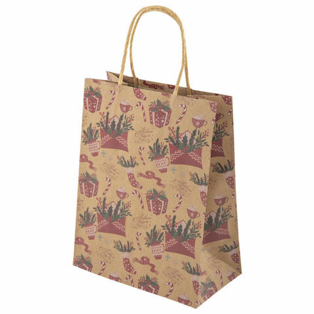 Сумка Крафт 18*23*10см Письмо Деду морозу 1шт