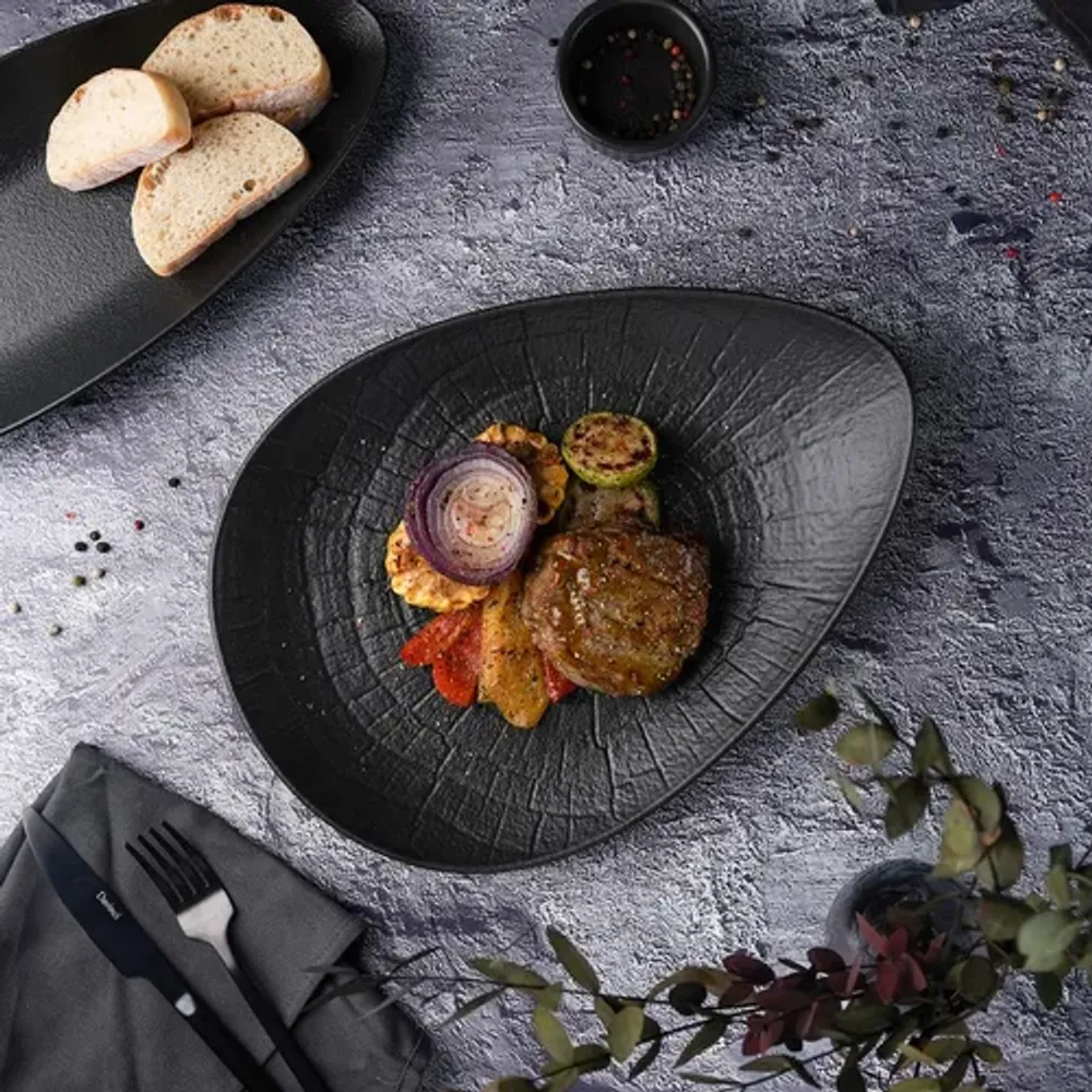 Блюдо овальное 31*23,3 см h5 см Side Up Black Raw Stellar P.L. Proff Cuisine [4]
