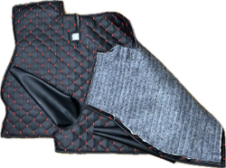 Коврик под рычаги КПП УАЗ 452, 3303 (красная нить Рубин)