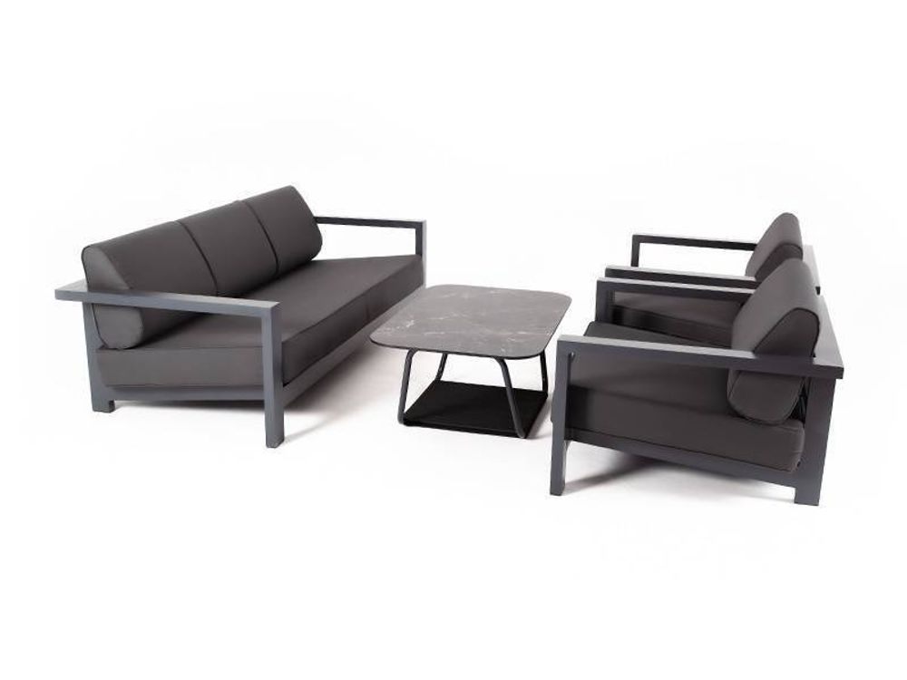 "Гранада" лаунж-зона из алюминия со столиком из HPL