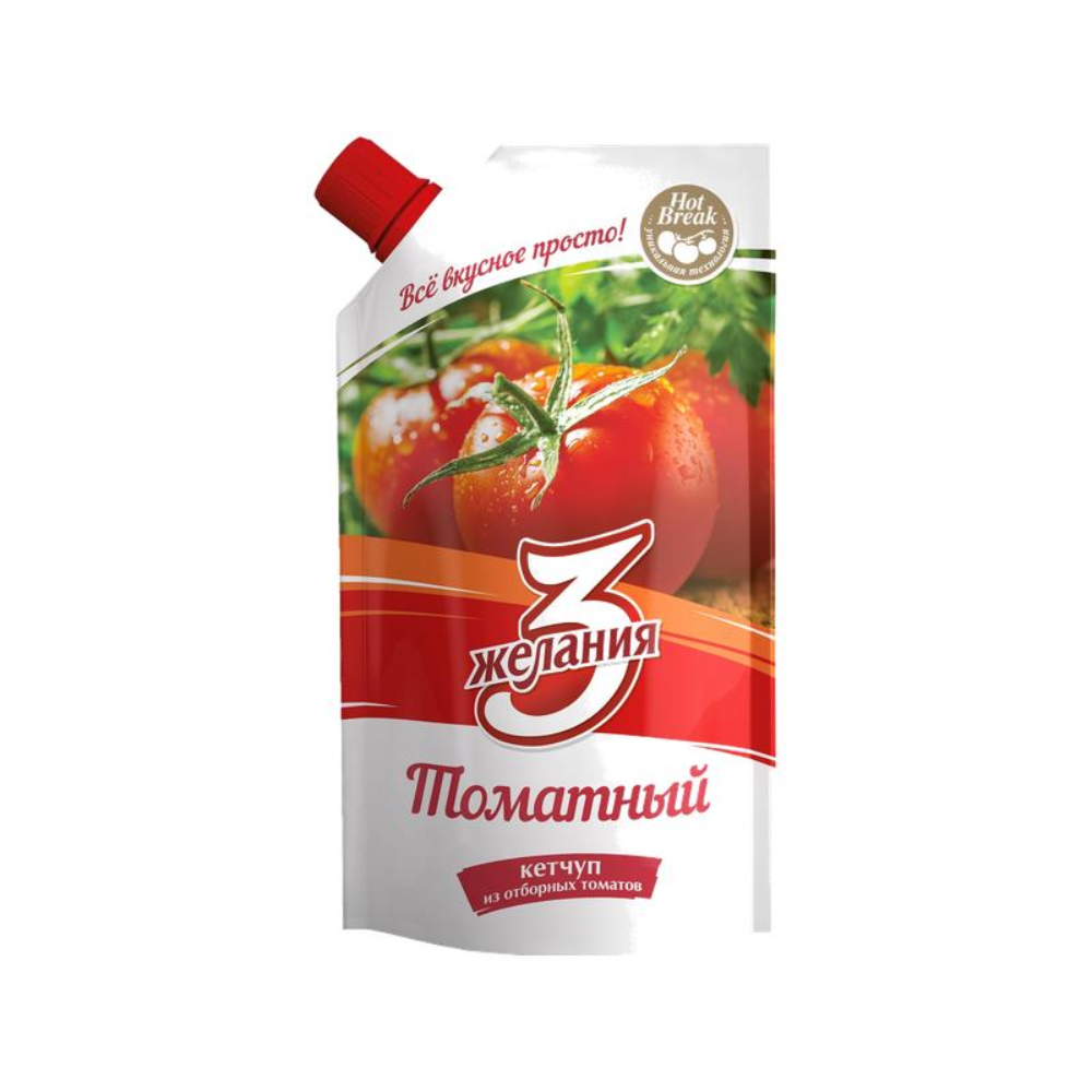 Кетчуп 3 желания Томатный 450 гр
