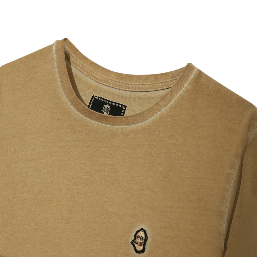 TSHRT VINTAGE EFFECT KHAKI BROWN