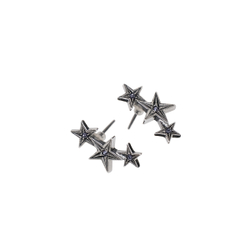 "Звездные" серьги в серебряном покрытии из коллекции "Звездочет" от Jenavi с английским замком