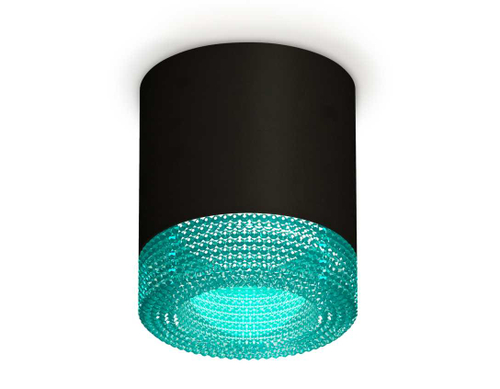 Комплект накладного светильника Ambrella light Techno Spot XS7402013 SBK/BL черный песок/голубой (C7402, N7194)