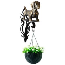 Кронштейн для цветов Такса Гучи (с ковкой)