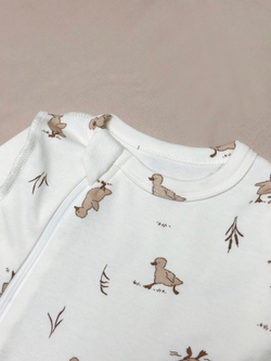 Комбинезон швы наружу на молнии Утята Экрю RinaAmari