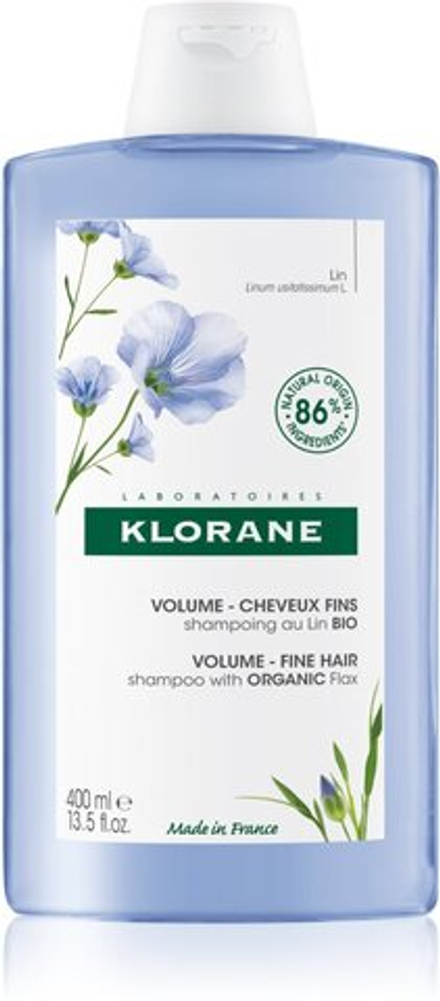Klorane Flax Fiber Bio - шампунь для тонких и нежных волос /   400  ml  / GTIN 3282770147308