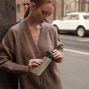 Футляр для очков Lunette из кожи теленка, зеленого цвета