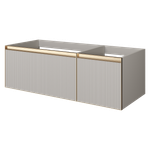Armadi Art QUATRO 2 120см (80+40) тумба рифл CASHMERE FUGA профиль MATT GOLD