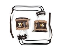 Комплект луз с выкатом RU-M2, скоба - латунь (лен, бежевая кожа, комбинированная) плетенка с логотипом