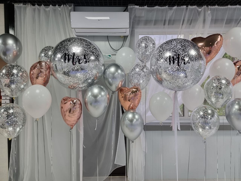 Воздушные шары на свадьбу №690