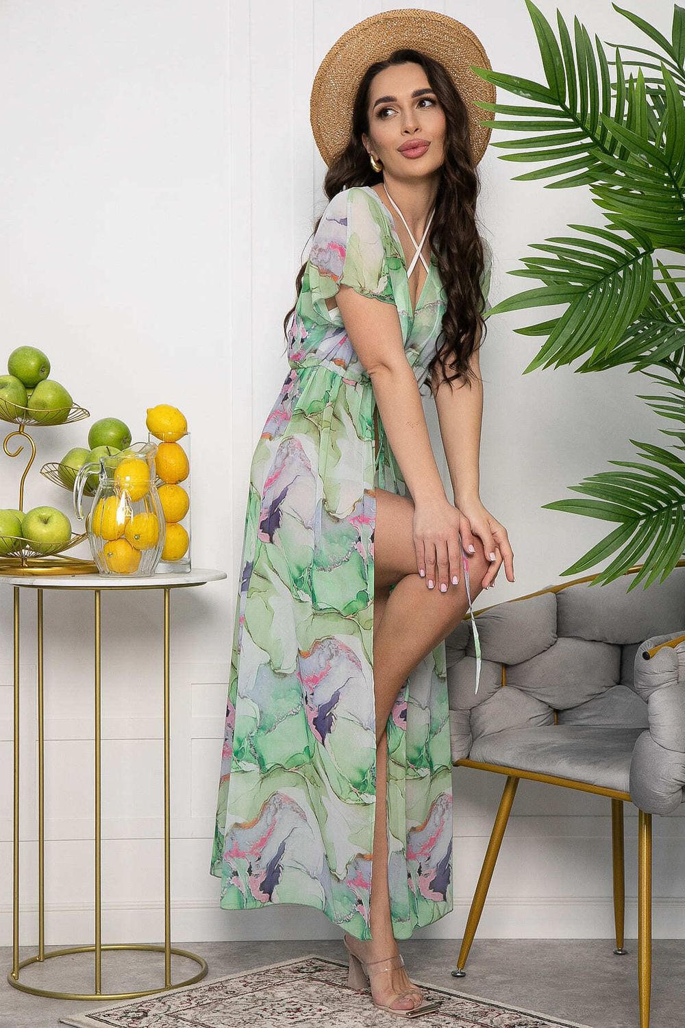 Парео (платье) Изольда (зеленое) П13601-9М LT Collection