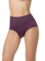 Трусы с высокой линией талии из деликатного бамбукового полотна (Размер: XXL) (Цвет: сливовый)