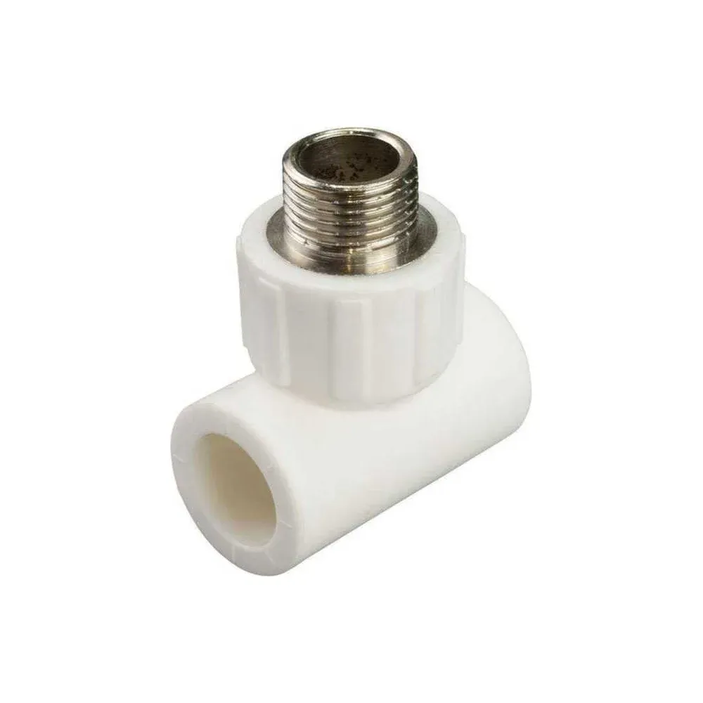 Тройник РР комб. 20*3/4" нар. белый (Damento)