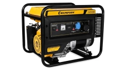 Генератор бензиновый CHAMPION GG5000 (5,5кВт, 15лс, 4-х тактный двигатель, бак 25л, 71кг, счетчик моточасов) / бензогенератор