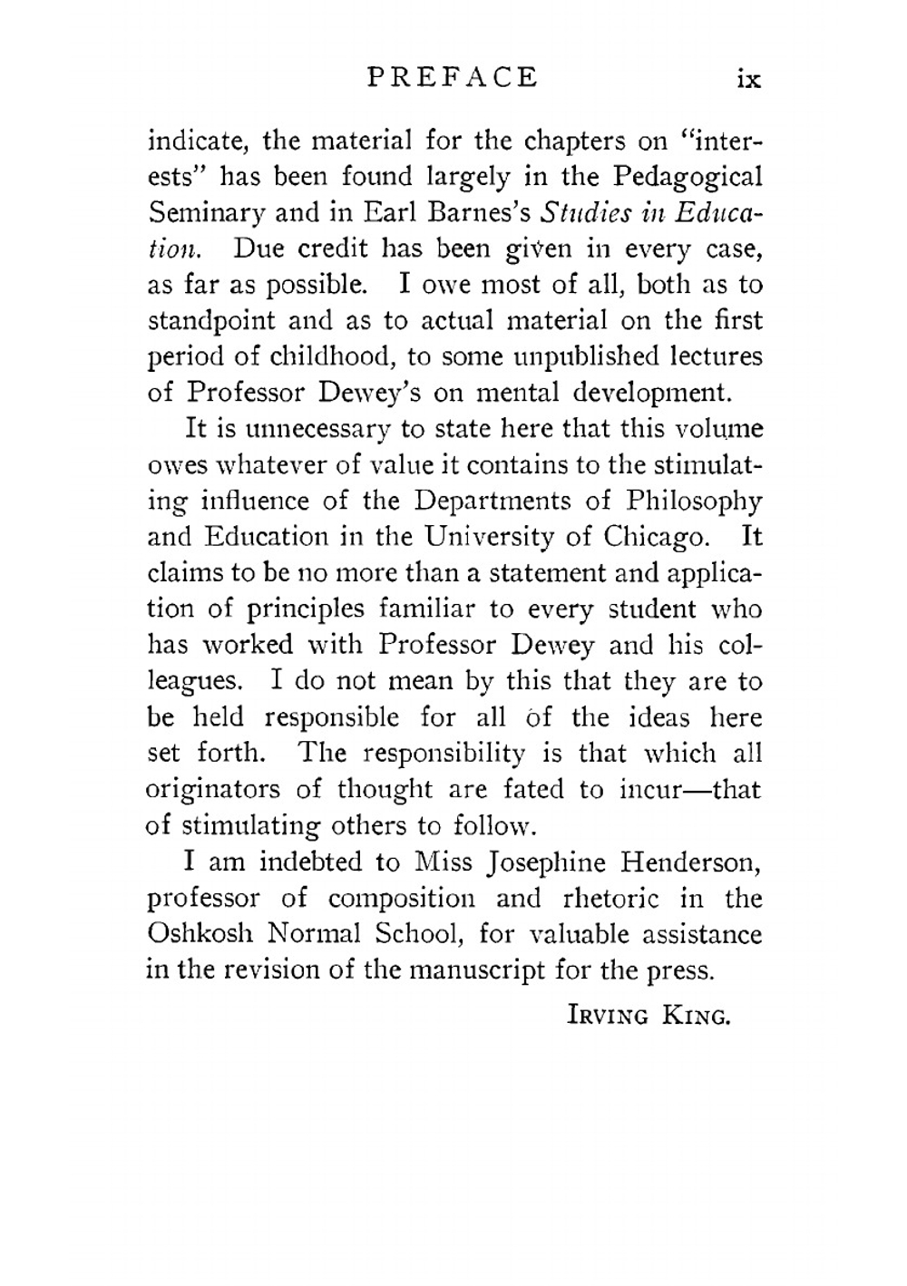 The psychology of child development | Irving King
