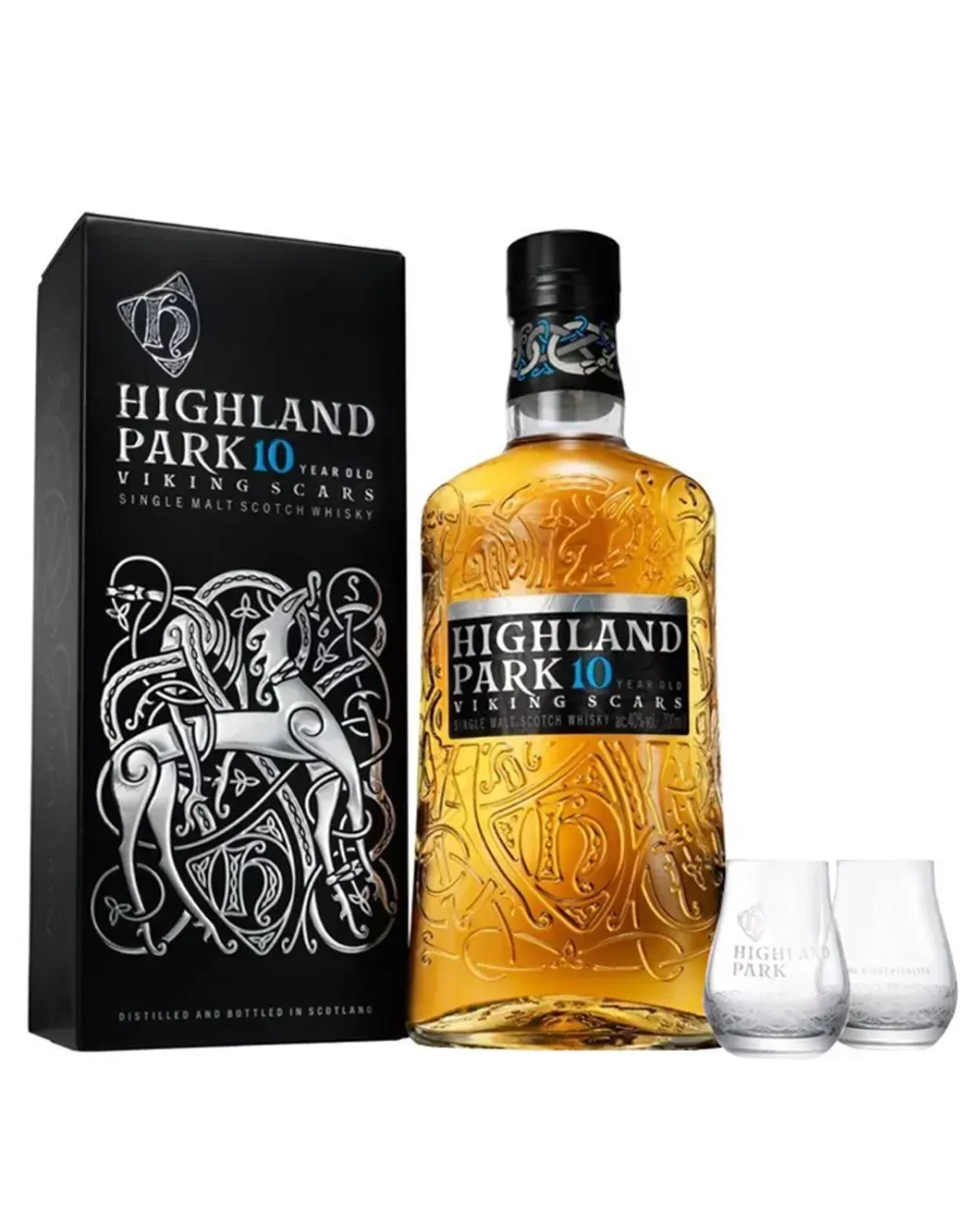 Highland Park 10 Y.O. 0,7 л. подарочная упаковка с 2-мя стаканами