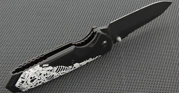 Складной нож Hogue "Elishewitz EX-02 Skull" HG/34279BKS c клинком из стали 154CM, рукоять ABS-пластик