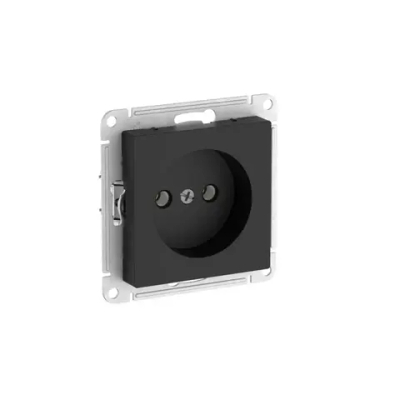 ATLASDESIGN РОЗЕТКА без заземления без шторок, 16А, мех., быстрозажим. клем., КАРБОН