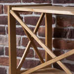 Стеллаж деревянный напольный Юск из массива сосны 5 полок, натуральный бейц