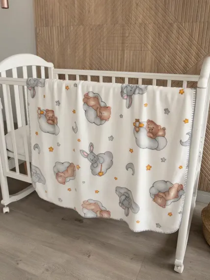 Плед Baby Nice micro flannel Спящие мишки 75х100 см