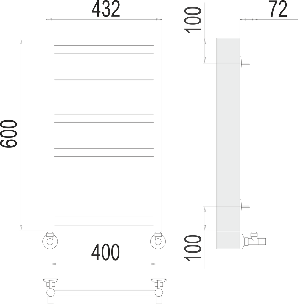 Аврора П6 400х600 Полотенцесушитель TERMINUS