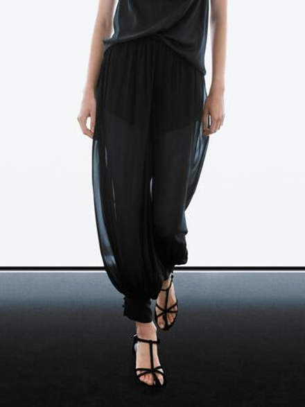 Massimo Брюки-саруэль с пуговицами, черный