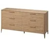 Комод Type из массива дуба, 6 ящиков, ширина 170 см (натуральный дуб)