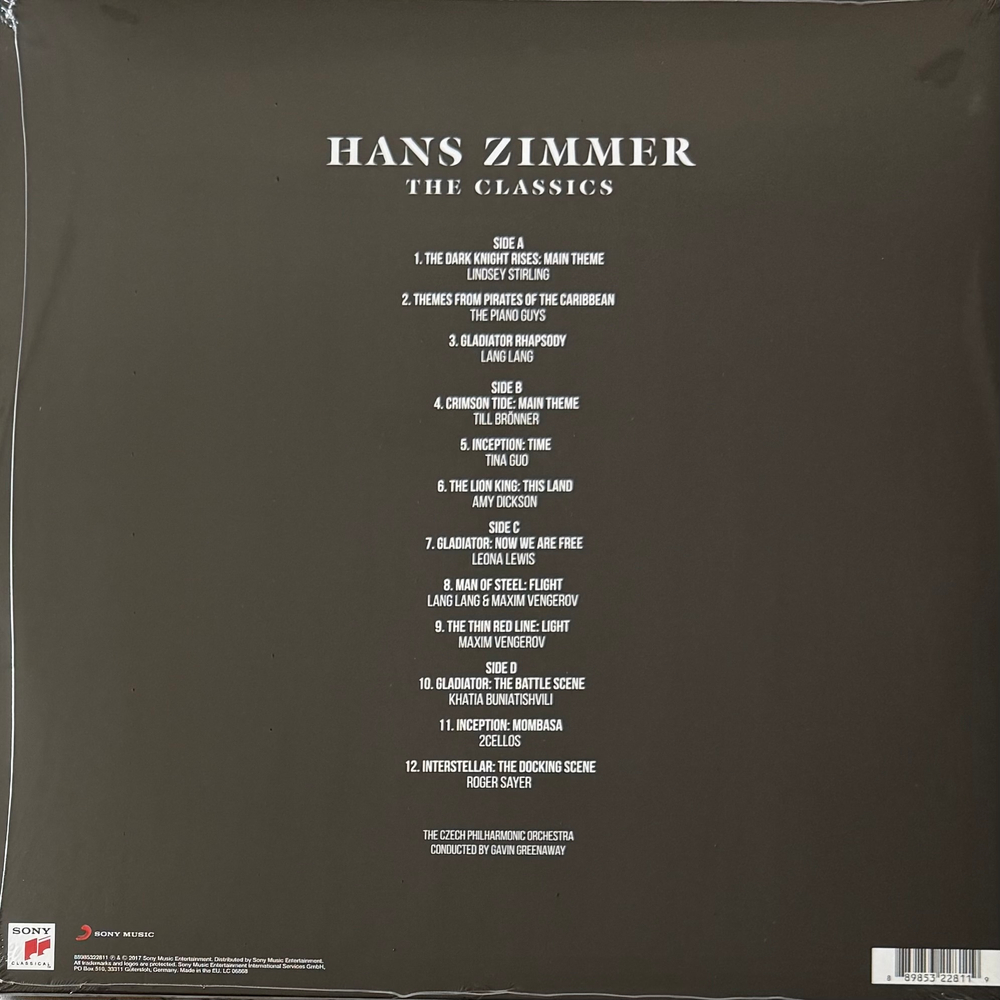 Виниловая пластинка Hans Zimmer ‎– The Classics 2LP